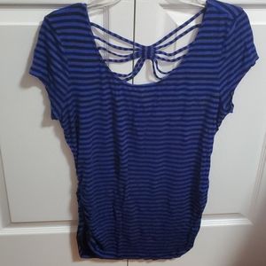 Striped open back top